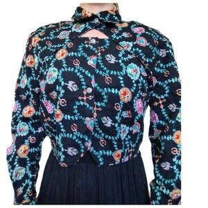 Vintage 1980's Rodeo Western Wear Women‎ Shirt Small Button Down  Pads